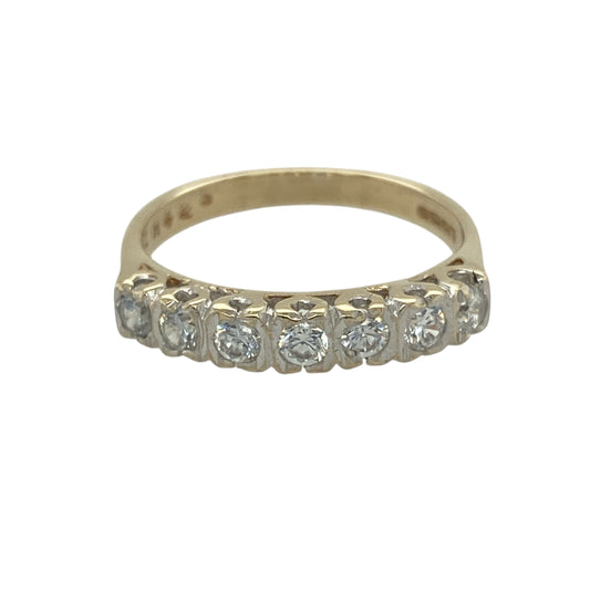 9ct Gold & Cubic Zirconia Set Band Ring