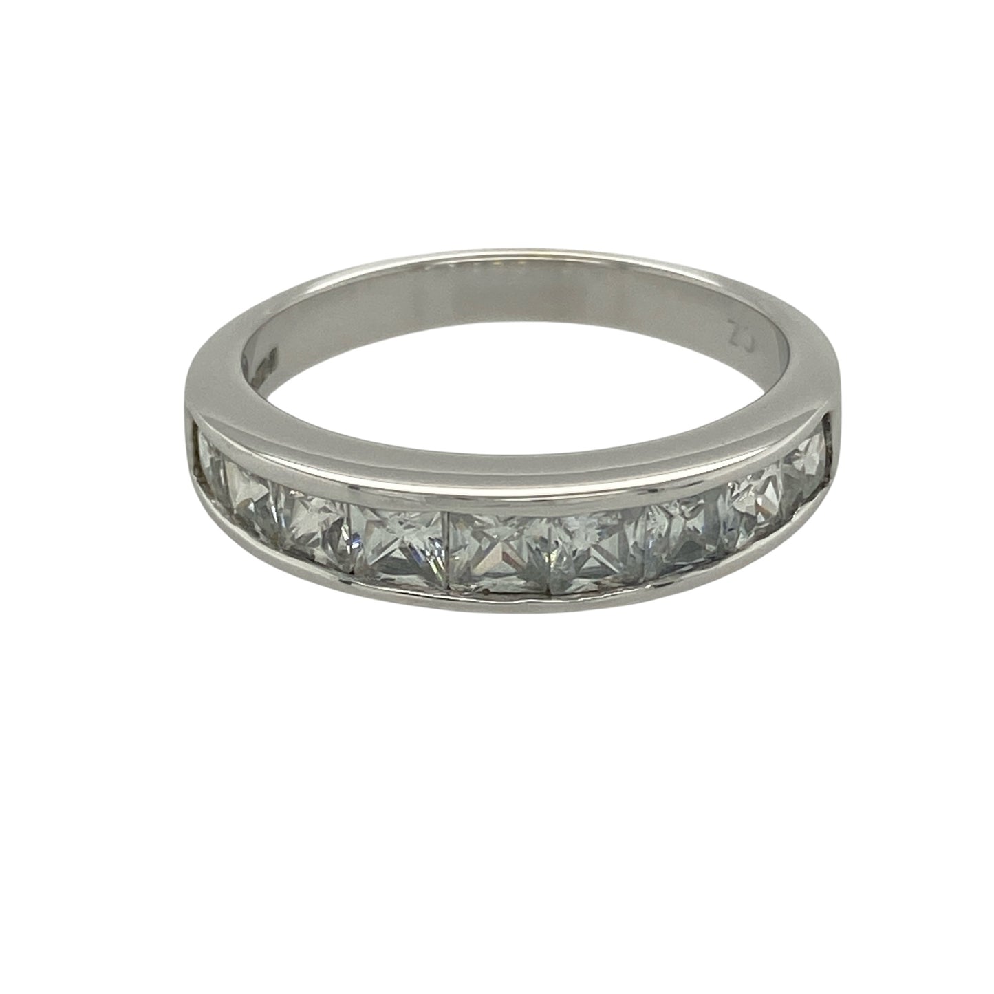 9ct White Gold & Cubic Zirconia Set Band Ring