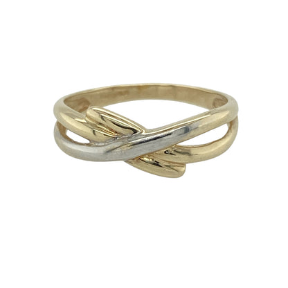 9ct Gold Crossover Band Ring