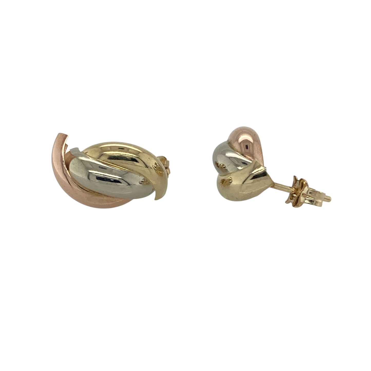 9ct Gold Weave Stud Earrings