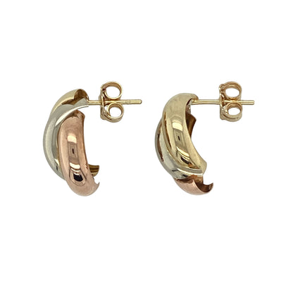 9ct Gold Weave Stud Earrings