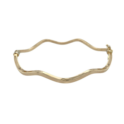 9ct Gold Wave Bangle