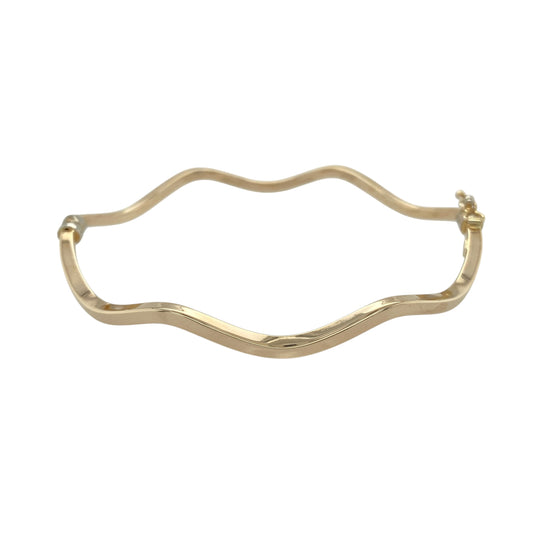 9ct Gold Wave Bangle