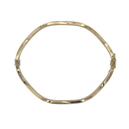 9ct Gold Wave Bangle