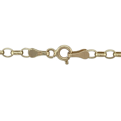 9ct Gold Plain Cross 18" Necklace
