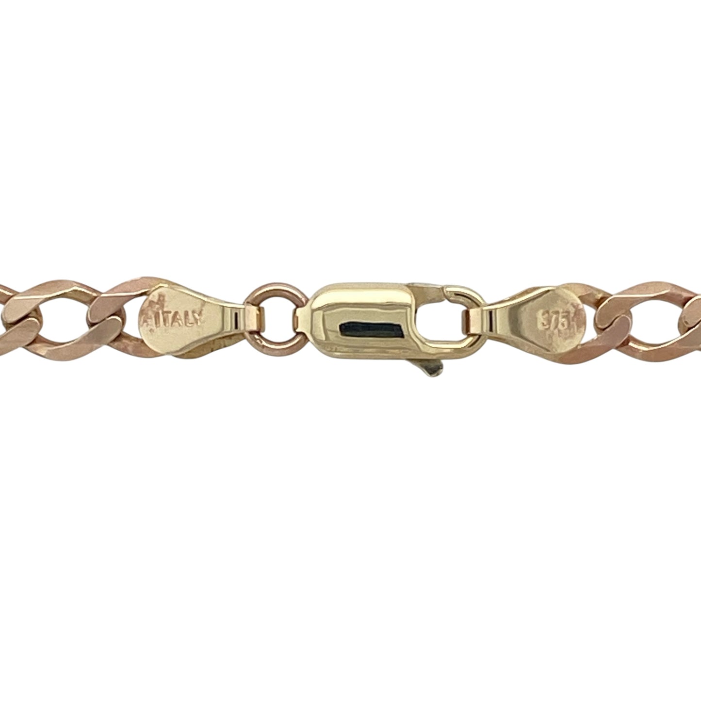Add bold style and timeless appeal to your collection with this pre-owned 9ct yellow gold curb chain—an eye-catching piece perfect for everyday wear or layering.

Design: The chain features a 5mm wide curb link design, creating a strong and structured look with smooth, interlocking links that sit neatly against the skin.
Material: Made from 9-carat yellow gold, the polished finish enhances the rich, warm tone of the metal and adds a classic shine.