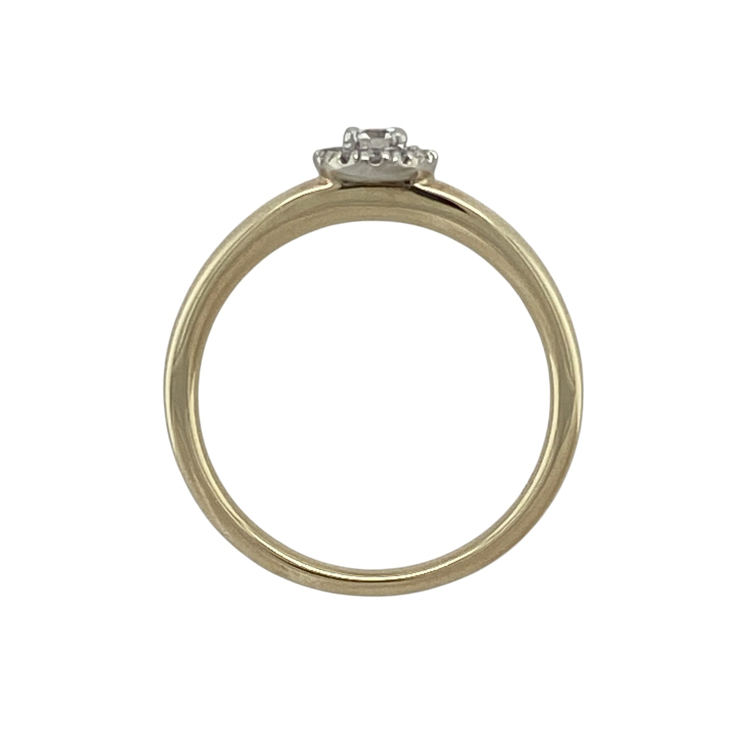 9ct Gold & Diamond Set Halo Ring