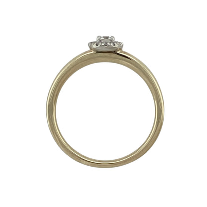 9ct Gold & Diamond Set Halo Ring