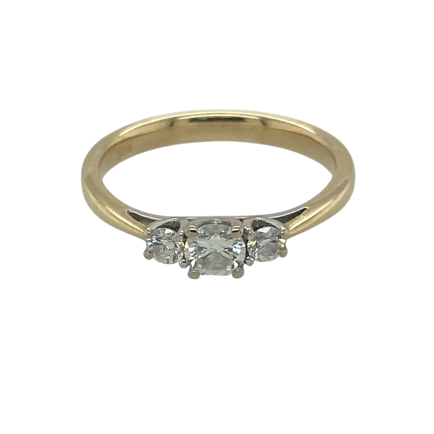18ct Gold & Diamond Set Trilogy Ring