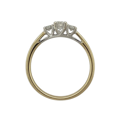 18ct Gold & Diamond Set Trilogy Ring