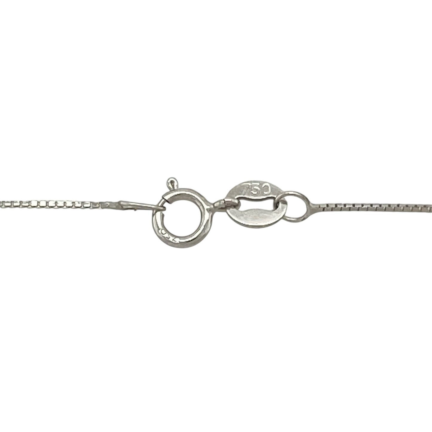 18ct White Gold & Diamond Set Teardrop 17" Necklace
