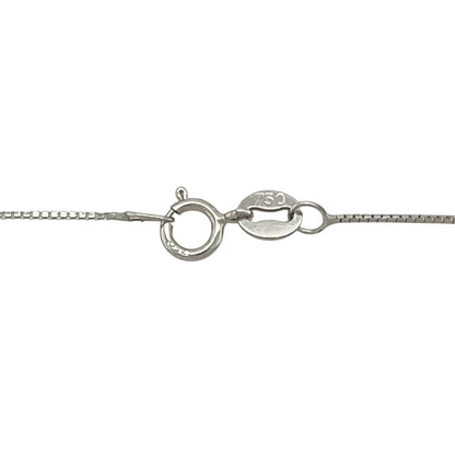 18ct White Gold & Diamond Set Teardrop 17" Necklace