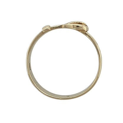 9ct Gold Patterned Buckle Ring