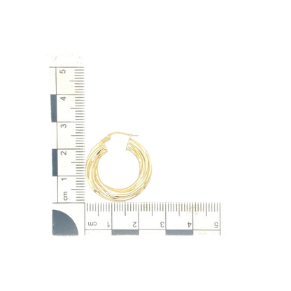 9ct Gold Twisted Hoop Earrings
