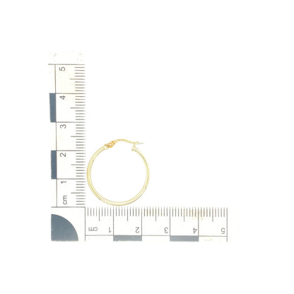 9ct Gold Plain Hoop Creole Earrings