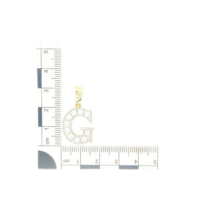 9ct Gold & Cubic Zirconia Set 'G' Initial Pendant