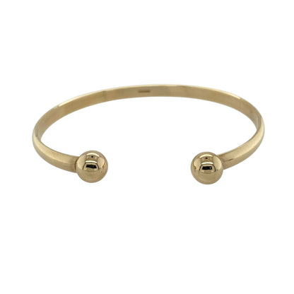 9ct Solid Gold Torque Bangle