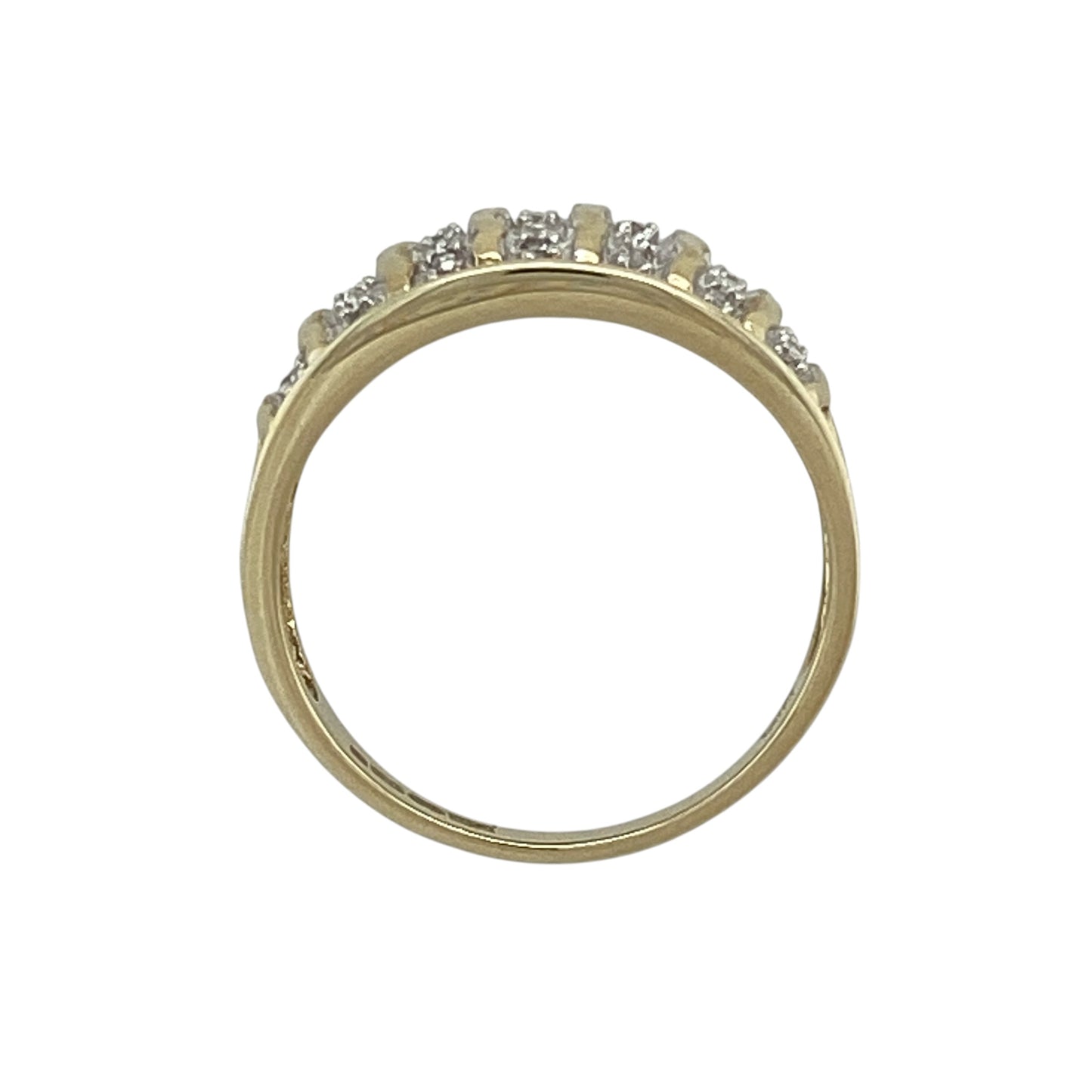 9ct Gold & Diamond Set Band Ring