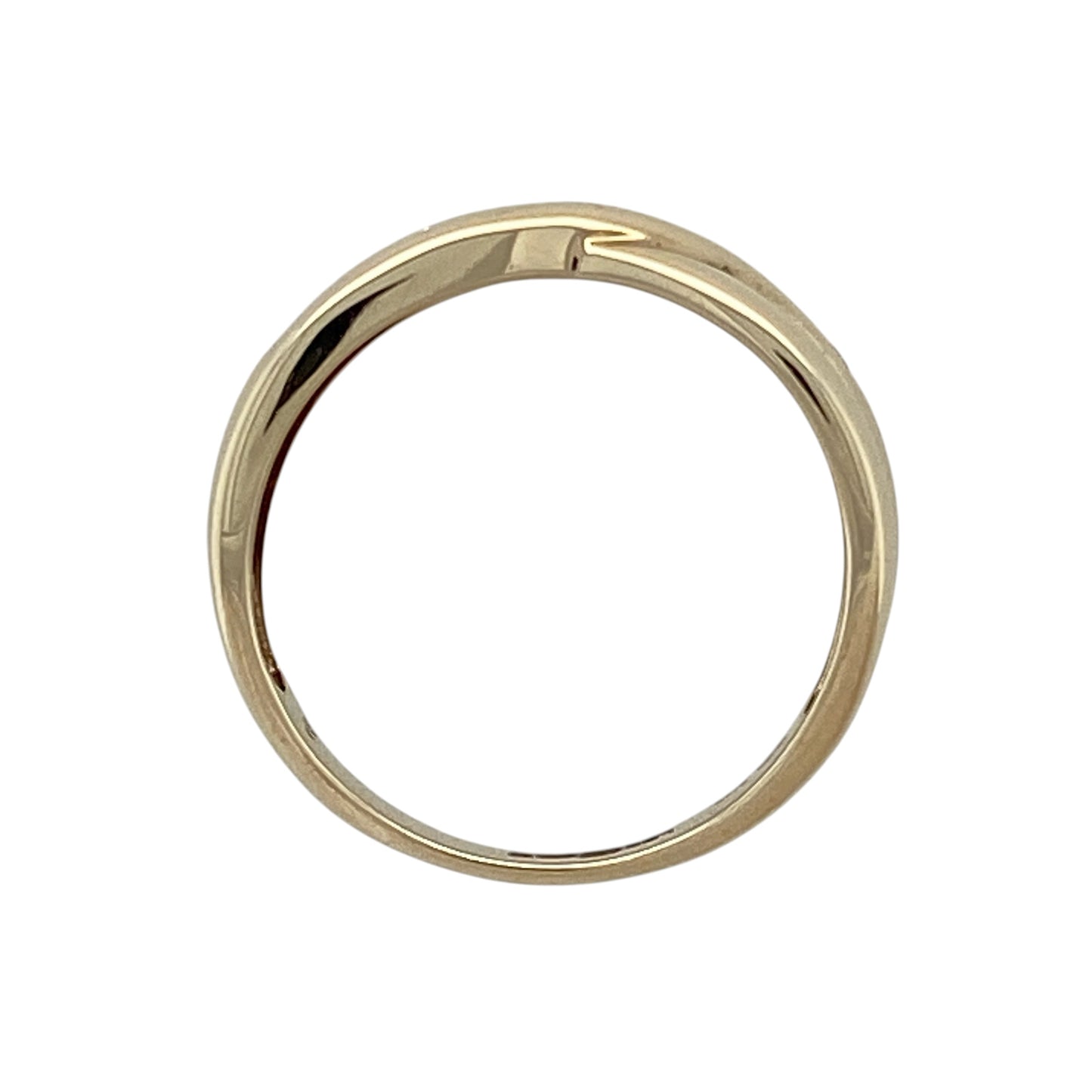 9ct Gold & Diamond Set Crossover Band Ring