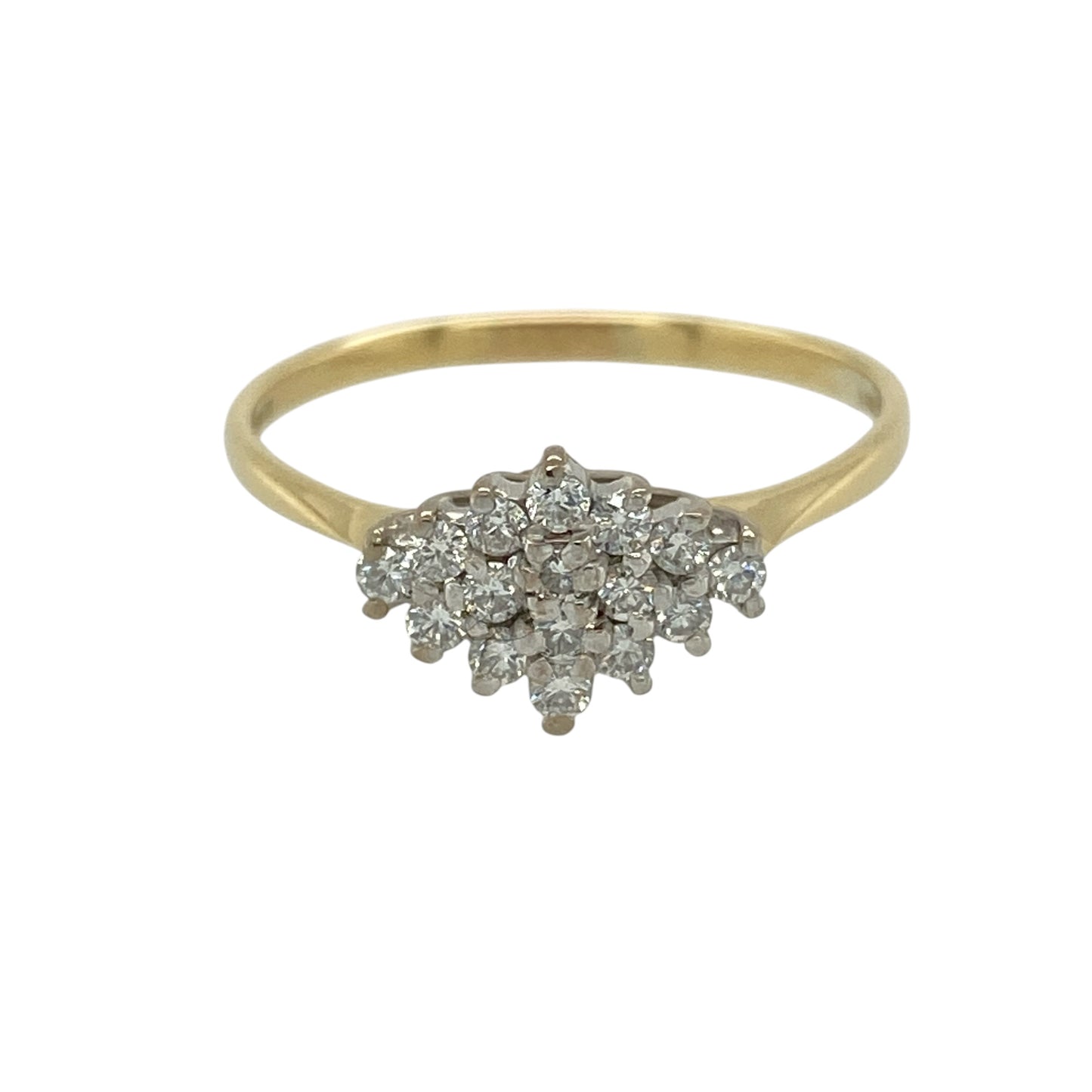 18ct Gold & Diamond Set Cluster Ring