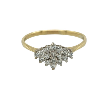 18ct Gold & Diamond Set Cluster Ring