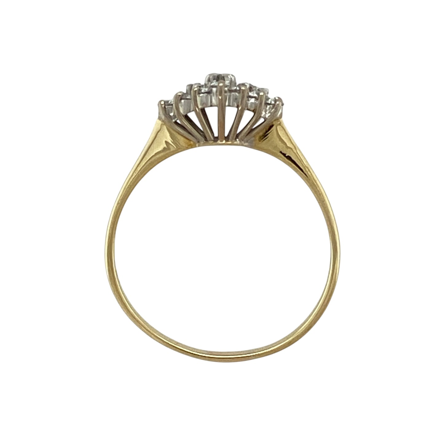 18ct Gold & Diamond Set Cluster Ring