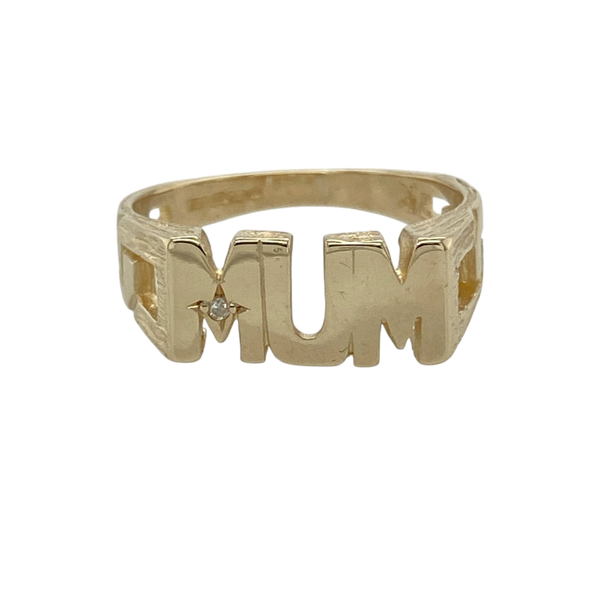 9ct Gold & Diamond Set Mum Ring