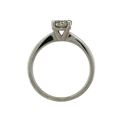 9ct White Gold & Diamond Set Flower Cluster Ring
