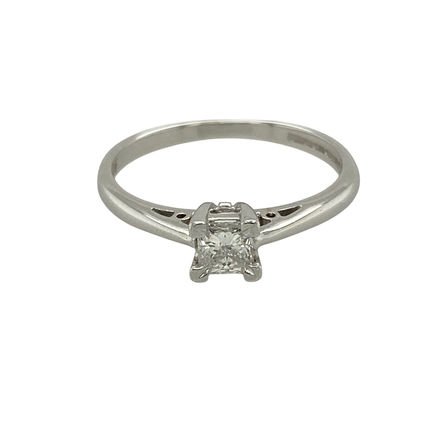 18ct White Gold & Diamond Set Solitaire Ring