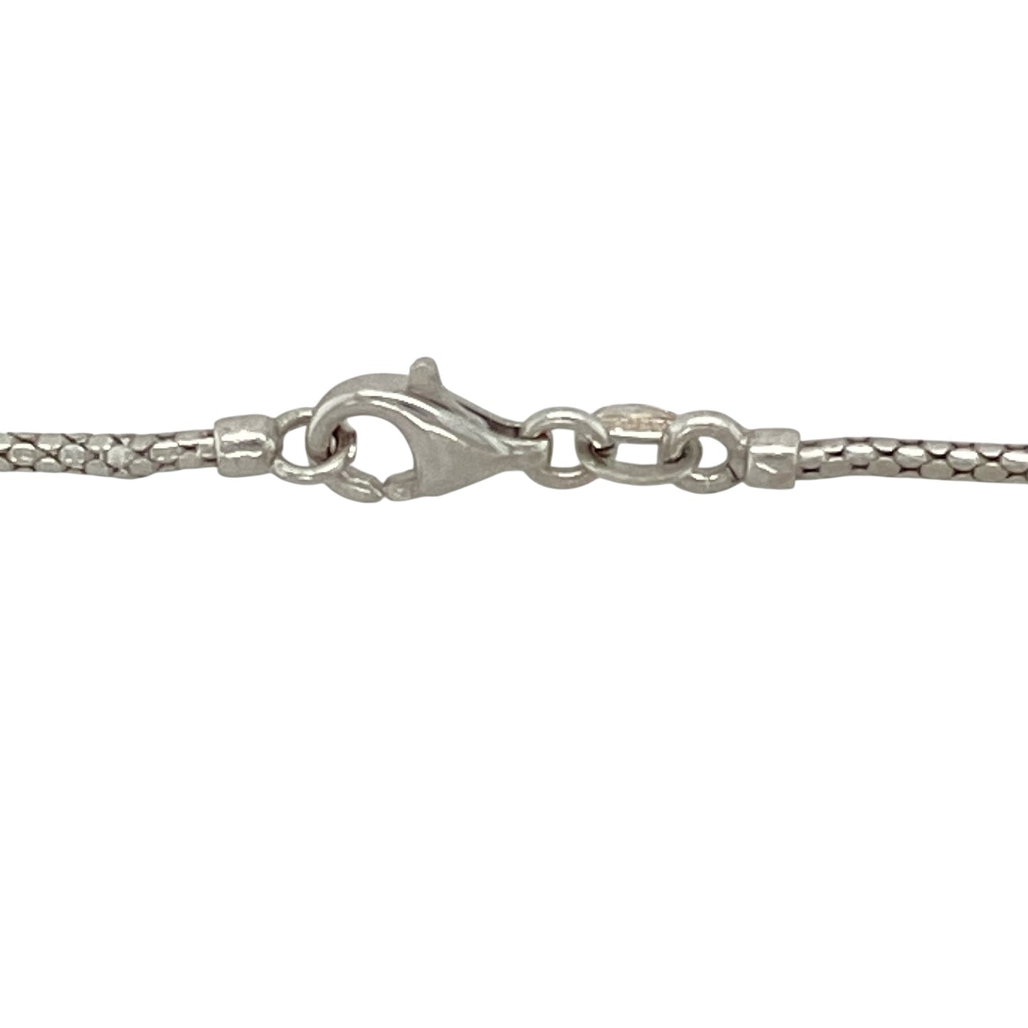 9ct White Gold & Diamond Set Heart 16" Necklace
