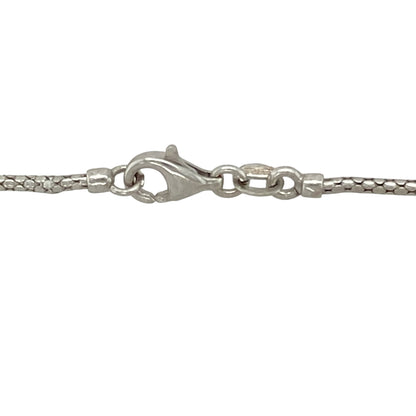 9ct White Gold & Diamond Set Heart 16" Necklace