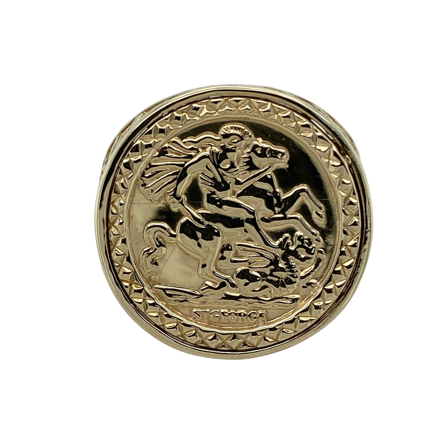 9ct Gold George and the Dragon Signet Ring