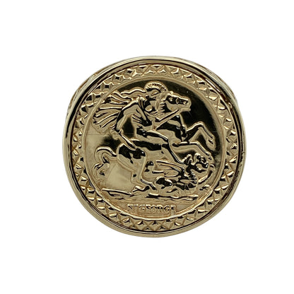 9ct Gold George and the Dragon Signet Ring