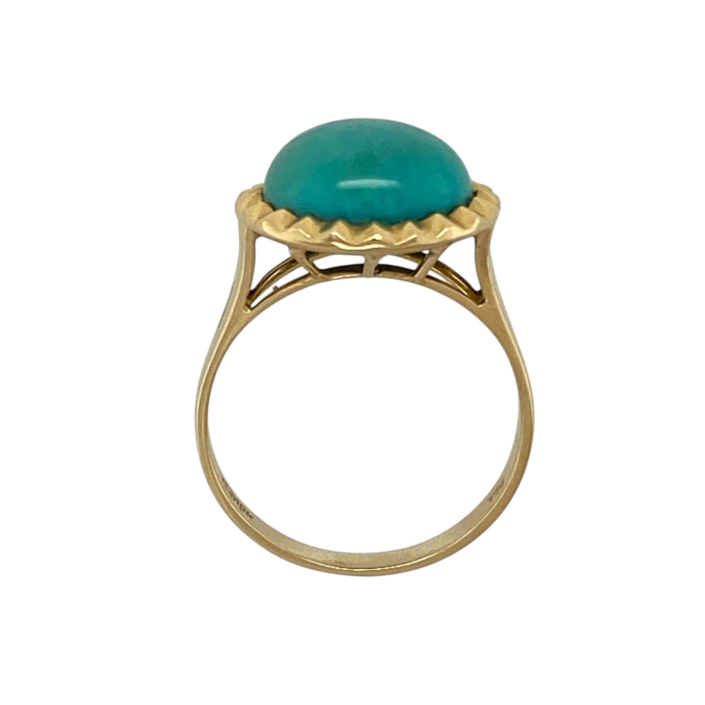 18ct Gold & Turquoise Set Ring