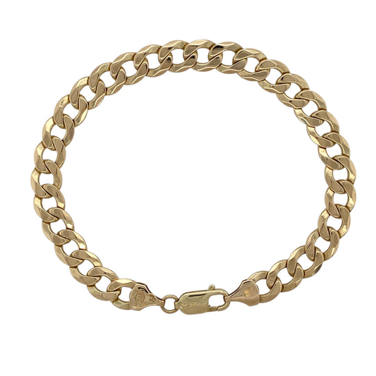 9ct Gold 8" Curb Bracelet