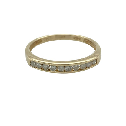 9ct Gold & Diamond Set Band Ring