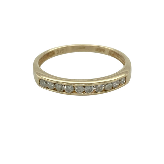 9ct Gold & Diamond Set Band Ring