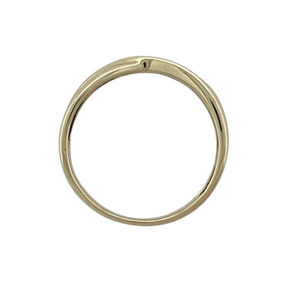 9ct Gold & Diamond Set Crossover Band Ring