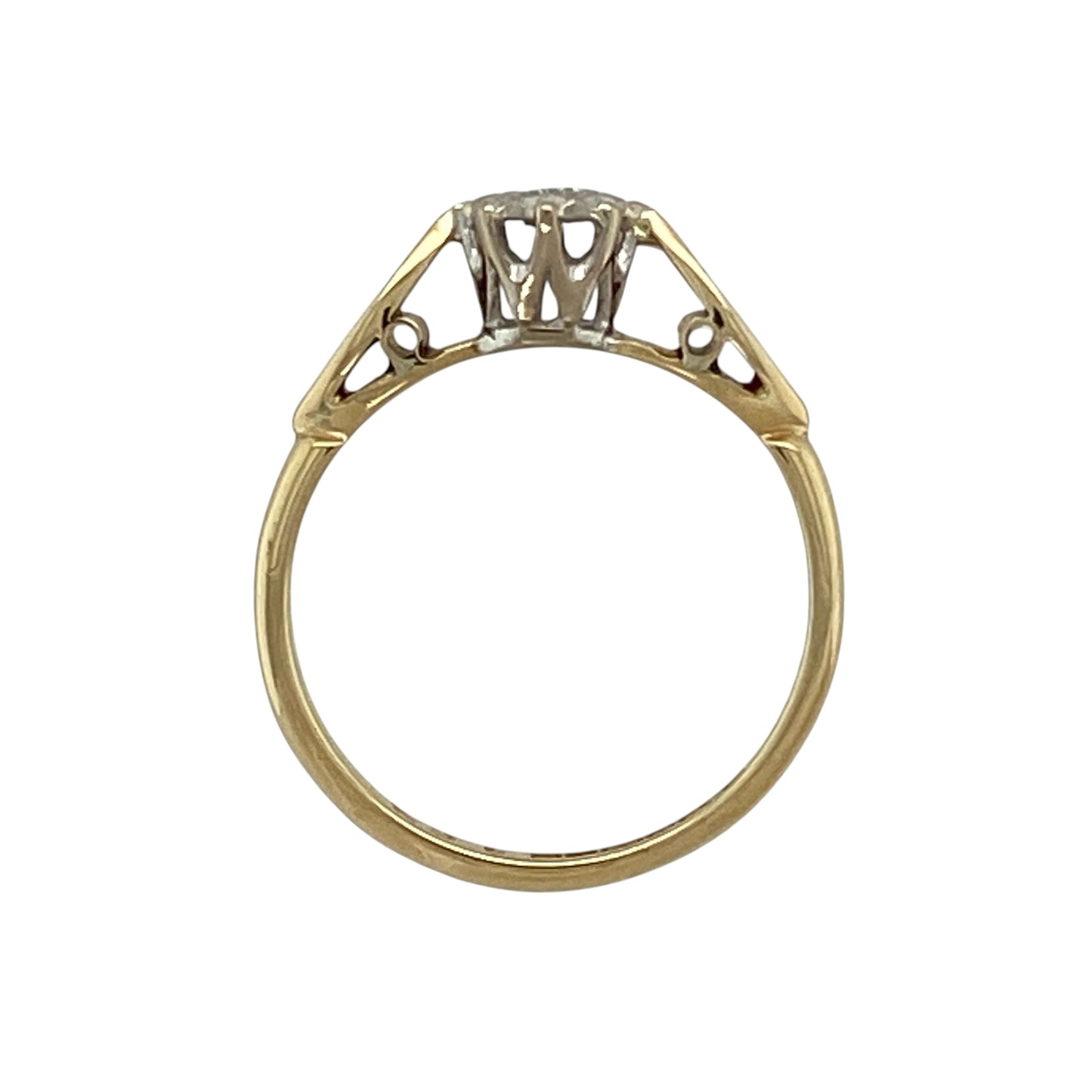 18ct Gold & Diamond Set Solitaire Ring