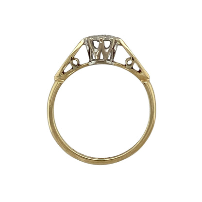 18ct Gold & Diamond Set Solitaire Ring