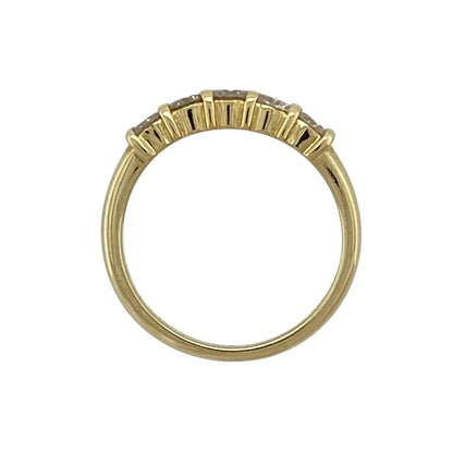 18ct Gold & Diamond Set Five Stone Band Ring