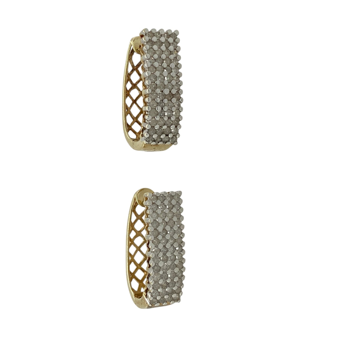9ct Gold & Diamond Set Cluster Earrings