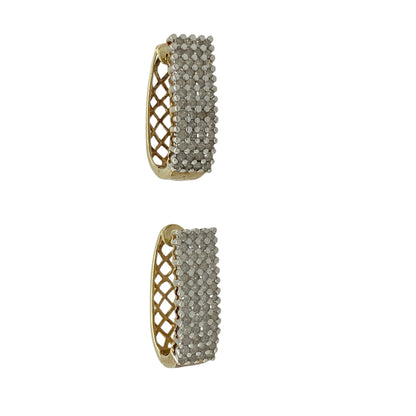 9ct Gold & Diamond Set Cluster Earrings
