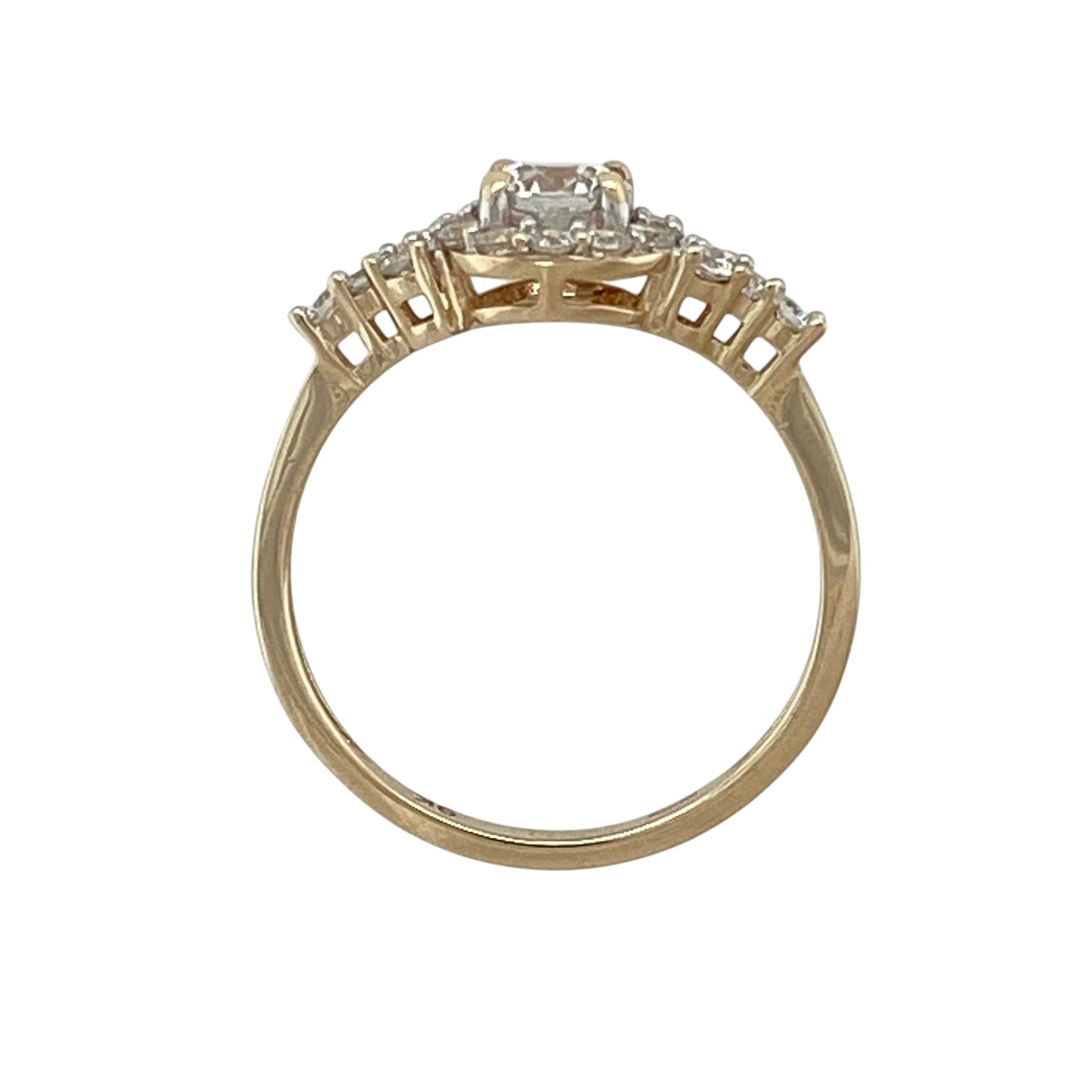 9ct Gold & Cubic Zirconia Cluster Ring