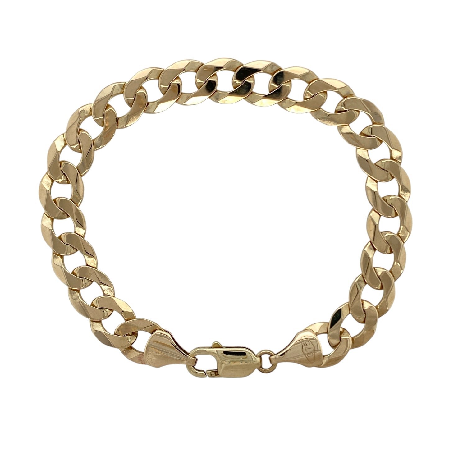9ct Gold 8" Curb Bracelet