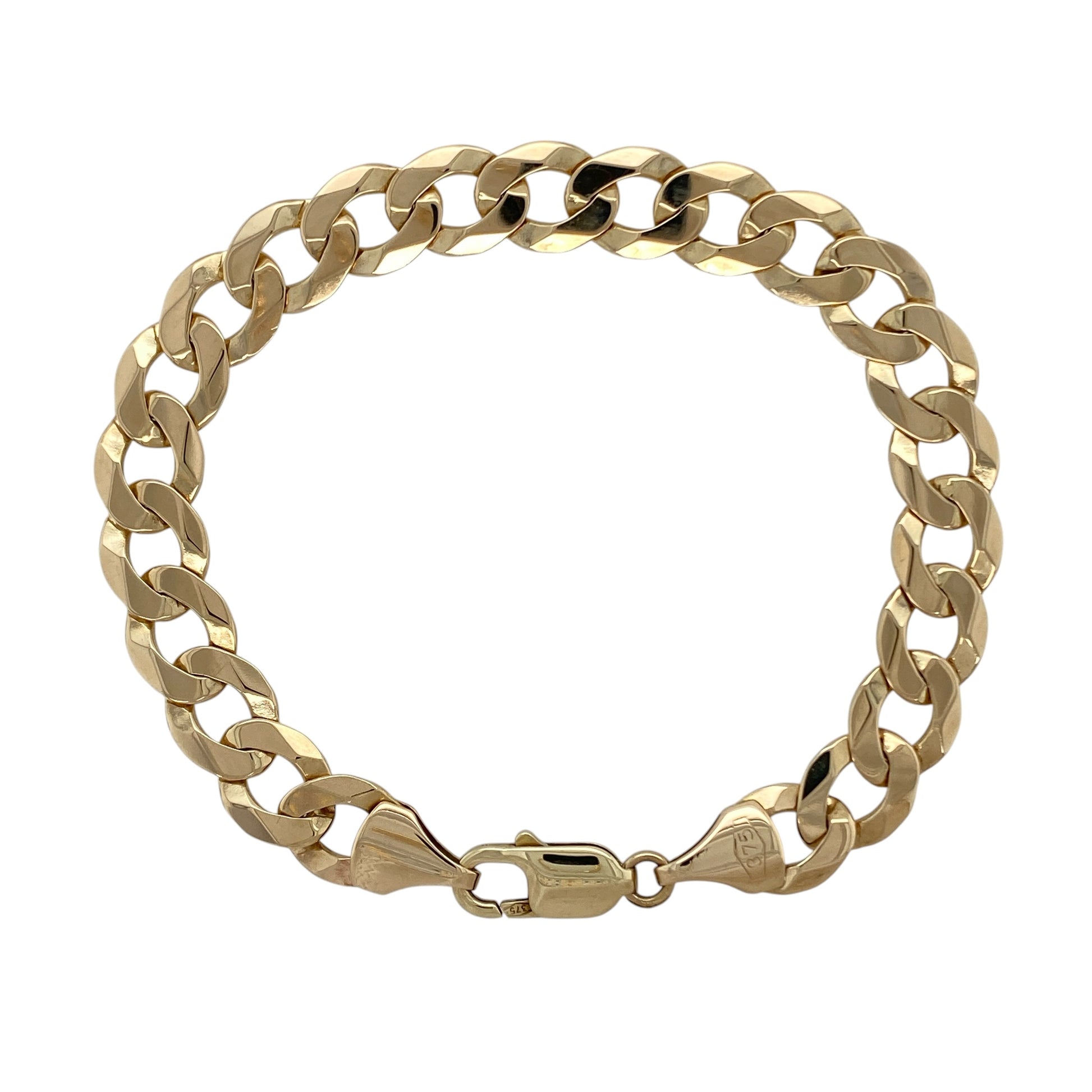 9ct Gold 8" Curb Bracelet