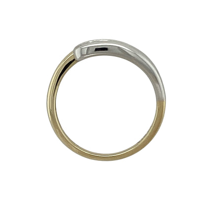 9ct Gold & Diamond Set Wrap Over Band Ring