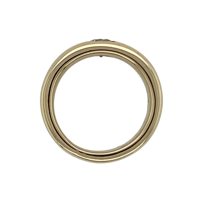 9ct Gold & Diamond Set Solitaire Band Ring