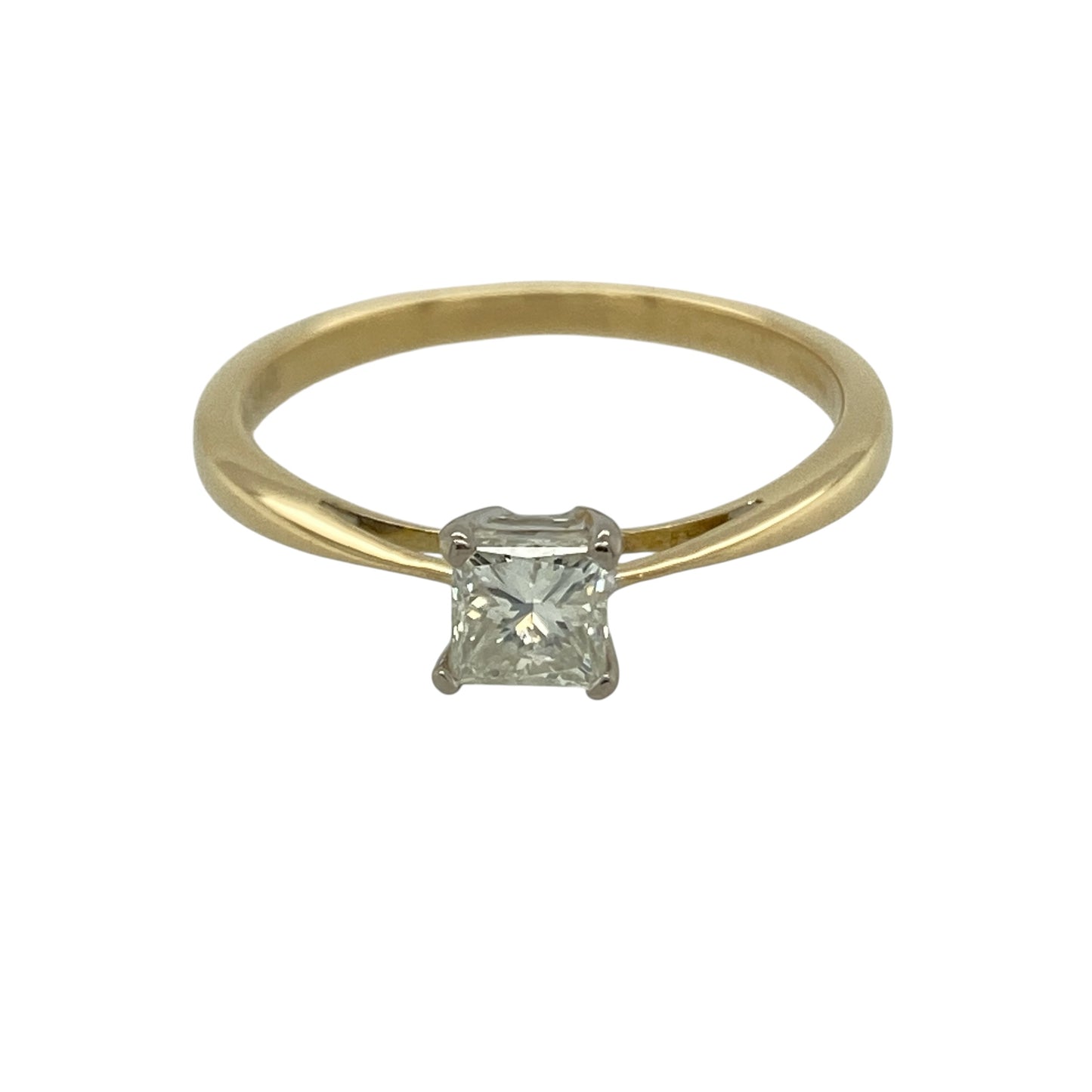 18ct Gold & Diamond Set Solitaire Ring