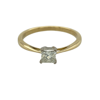 18ct Gold & Diamond Set Solitaire Ring